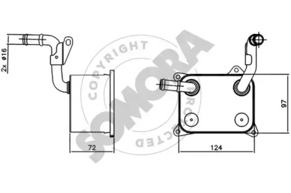 масляный радиатор, двигательное масло SOMORA 020065B