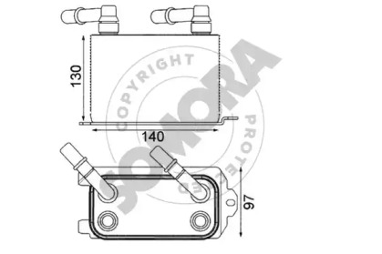 Масляный радиатор, автоматическая коробка передач SOMORA 152366B