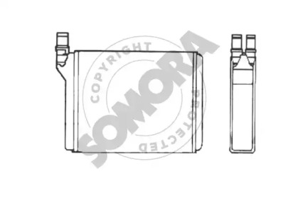 Теплообменник, отопление салона SOMORA 014050