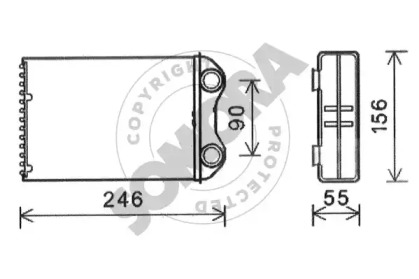 Теплообменник, отопление салона SOMORA 040050