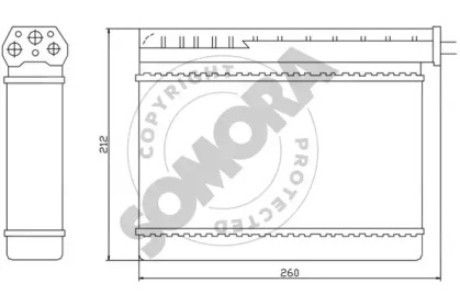 Теплообменник, отопление салона SOMORA 040350A