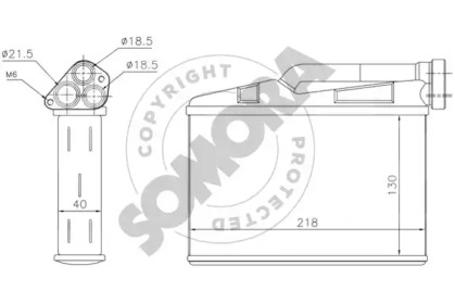 Теплообменник, отопление салона SOMORA 041250