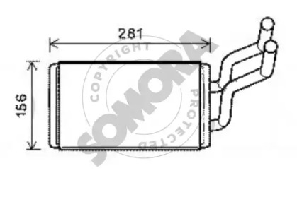 Теплообменник, отопление салона SOMORA 067050