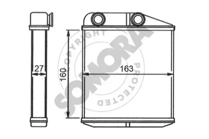 Теплообменник, отопление салона SOMORA 084250A