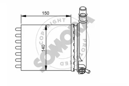 Теплообменник, отопление салона SOMORA 085250A