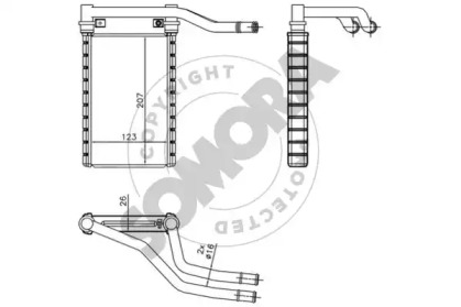 Теплообменник, отопление салона SOMORA 087250