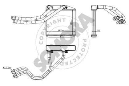 Теплообменник, отопление салона SOMORA 088250