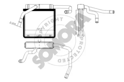 Теплообменник, отопление салона SOMORA 090550