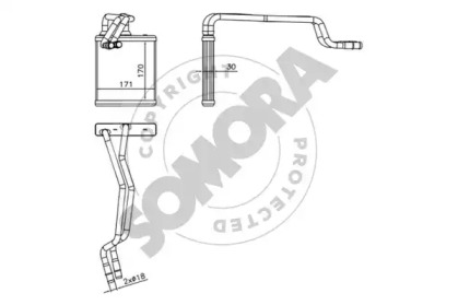 Теплообменник, отопление салона SOMORA 092750