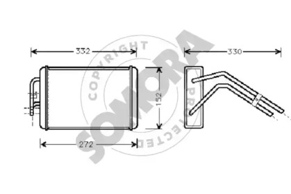 Теплообменник, отопление салона SOMORA 094350A