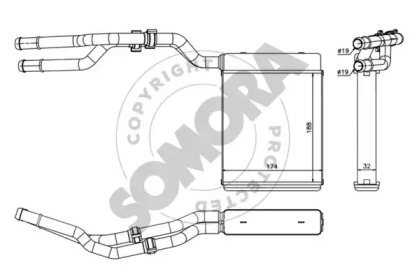 Теплообменник, отопление салона SOMORA 095450