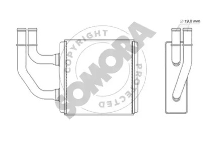 Теплообменник, отопление салона SOMORA 097050A
