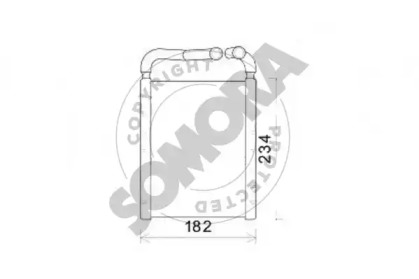 Теплообменник, отопление салона SOMORA 116150A