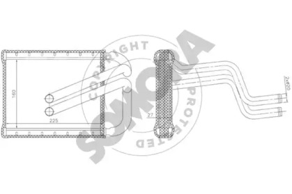 Теплообменник, отопление салона SOMORA 116350