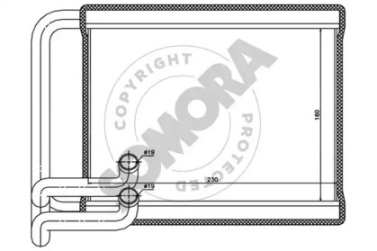 Теплообменник, отопление салона SOMORA 117250