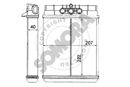 Теплообменник, отопление салона SOMORA 174150A