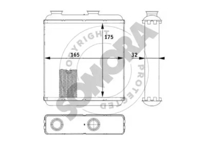 Теплообменник, отопление салона SOMORA 216050A