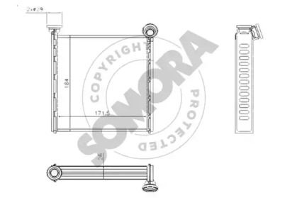 Теплообменник, отопление салона SOMORA 220950A