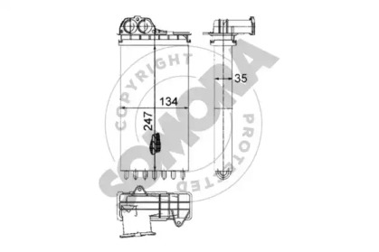 Теплообменник, отопление салона SOMORA 221350A