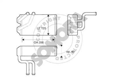 Теплообменник, отопление салона SOMORA 262050