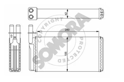 Теплообменник, отопление салона SOMORA 272050