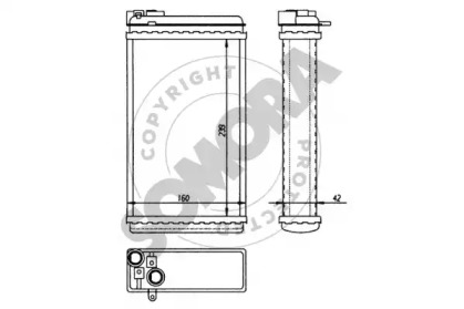 Теплообменник, отопление салона SOMORA 213050