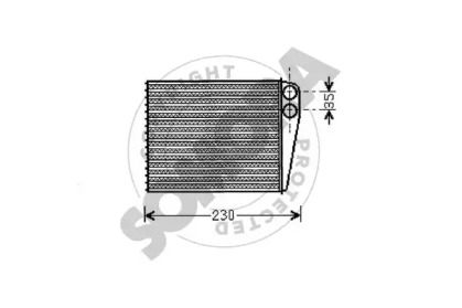 Теплообменник, отопление салона SOMORA 175250