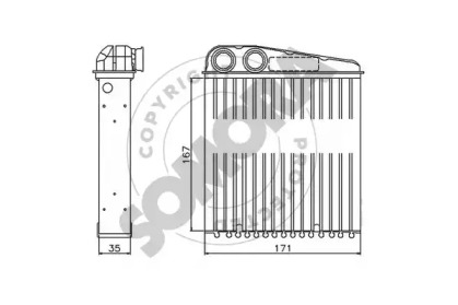 Теплообменник, отопление салона SOMORA 191050