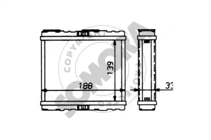 Теплообменник, отопление салона SOMORA 192250