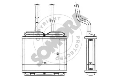 Теплообменник, отопление салона SOMORA 212450