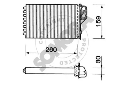 Теплообменник, отопление салона SOMORA 242050