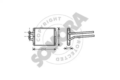 Теплообменник, отопление салона SOMORA 110050