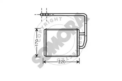 Теплообменник, отопление салона SOMORA 112050