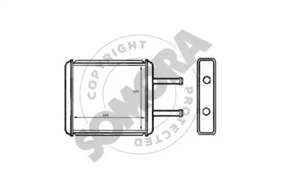 Теплообменник, отопление салона SOMORA 115050A