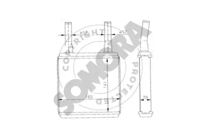 Теплообменник, отопление салона SOMORA 130050