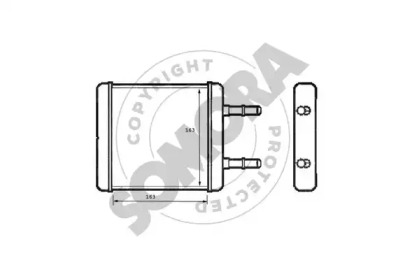 Теплообменник, отопление салона SOMORA 131250