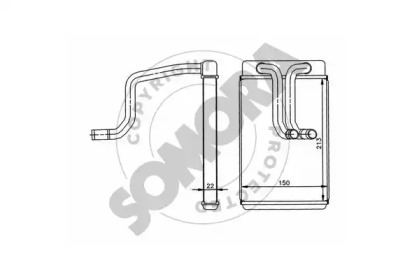 Теплообменник, отопление салона SOMORA 131450