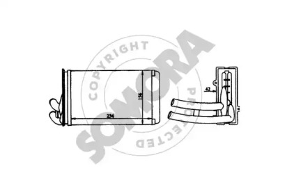 Теплообменник, отопление салона SOMORA 021150