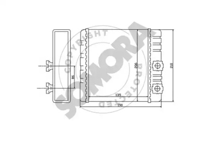 Теплообменник, отопление салона SOMORA 040550A