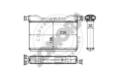 Теплообменник, отопление салона SOMORA 041450
