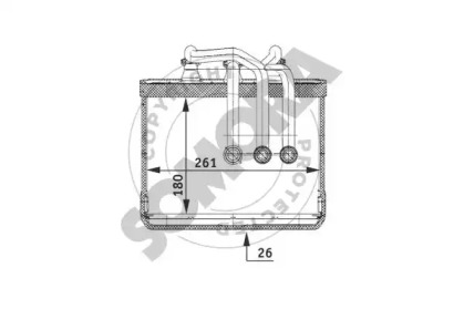 Теплообменник, отопление салона SOMORA 042350