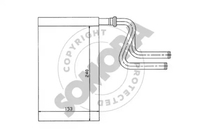 Теплообменник, отопление салона SOMORA 095050