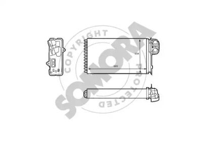 Теплообменник, отопление салона SOMORA 246050