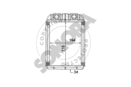 Теплообменник, отопление салона SOMORA 358550