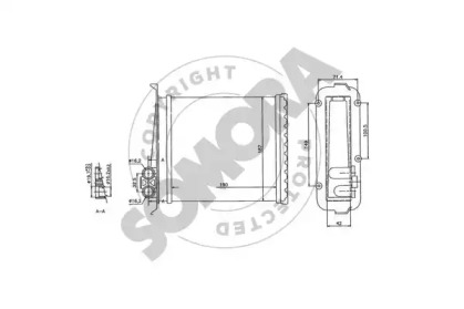 Теплообменник, отопление салона SOMORA 363250