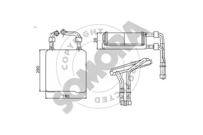 Теплообменник, отопление салона SOMORA 170850