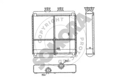 Теплообменник, отопление салона SOMORA 171450