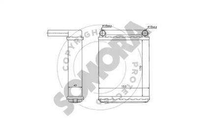 Теплообменник, отопление салона SOMORA 172150