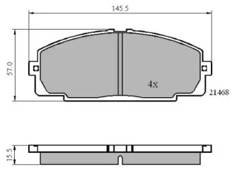 Комплект тормозных колодок NATIONAL NP2504