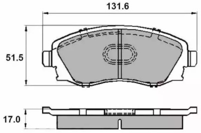 Комплект тормозных колодок NATIONAL NP2001